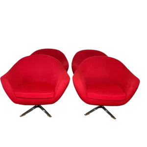 Fauteuils coque rouge