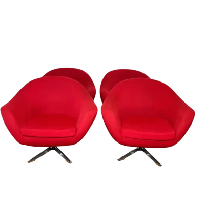 Fauteuils coque rouge