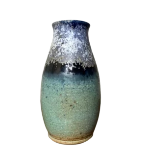 Vase grès bleu