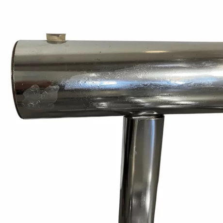 table basse chrome verre