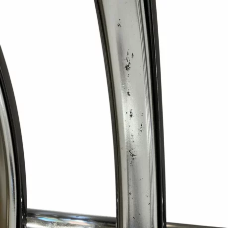 table basse chrome verre