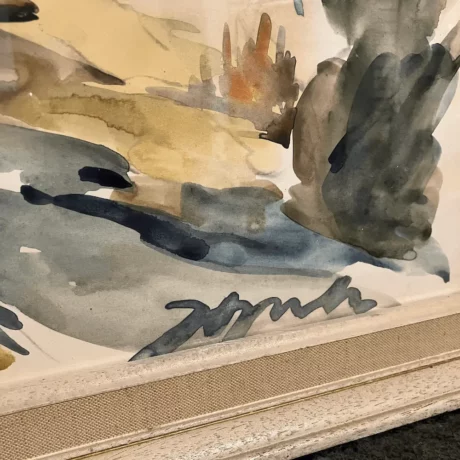 tableau étang et barque1