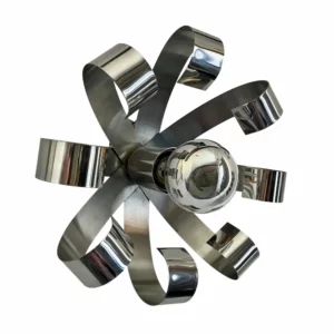 applique fleur chrome