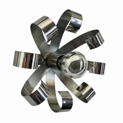 applique fleur chrome